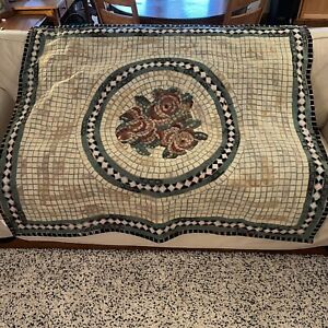 Wall Hanging Tapestry Roses Mosaic American Pacific Vintage Lamontage 50