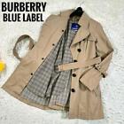 Burberry Blue Label Nova Check Wool Liner 2way Trench Coat Beige 36 From Japan