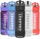 The Coldest 18oz Sports Water Bottle Insulated Stainless Steel-18oz Flask
