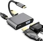 WISYIFIL USB C to HDMI VGA Adapter,USB Type C Digital AV Multiport Adapter, T...
