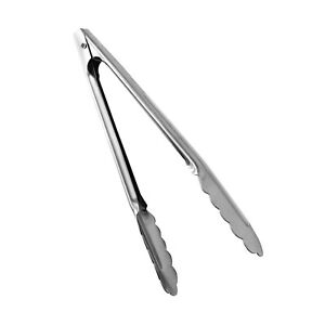 10-Inch Stainless Steel Utility Tong, Heavy Duty Kitchen / Serving Tongs
