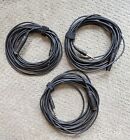 LOT OF 3 Hosa HPE-325 1/4 inch TRS to 1/4 inch TRS Headphone Extension Cable 25'