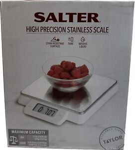 Salter 1078SS White Digital Kitchen Scale with Stainless Steel Platform (New)