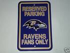 NFL Baltimore Ravens Parking Sign, NEW