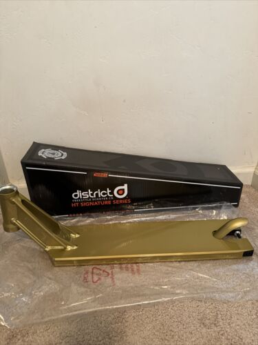 District HT Signature Series Cam Ward Pro Scooter Deck GOLD Brand New In Box