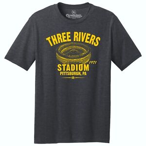 Three Rivers Stadium 1971 Baseball TRI-BLEND Tee Shirt - Pittsburgh Pirates