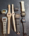 LCD Watches Casio Timex Sasson Untested 8 Watch Lot