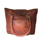 Women's Genuine Leather Tote Work Bag Brown Side Shoulder Office Handbag Purse