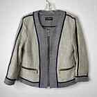Karl Lagerfeld Paris Women Long Sleeve Zipper Knit Blazer Jacket size 10