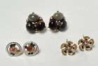 Vintage Earring LOT  Of 3- Gold Tone Jewelry Lot