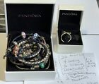 Pandora 28 Charms 4 Bracelets 3 chokers Ring 925 Sterling ALE Wholesale LOT