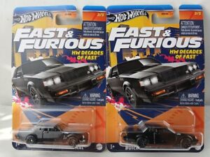 Hot Wheels Fast & Furious Decades Of Fast #3 Buick Grand National Lot of 2