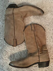 Justin Tan Soft Sheepskin Cowboy Boots Mens sz 12 D Style 1325 Made in USA RARE