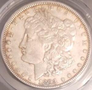 1893 (P) Morgan Silver Dollar - About Uncirculated AU50 - Better Date Beauty!