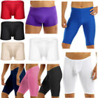 Mens Sports Gym Shorts Boxer Briefs Quick Dry Swimming Short Bulge Pouch Pants