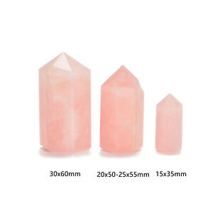Rose Quartz Point Tower Size 15x35mm 20x50-25x55mm 30x60mm Sold by Piece