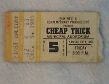 Cheap Trick Dec 5 1980 Kansas City Missouri Ticket Stub Municipal Auditorium