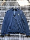 Masters Collection Sweater Mens L Blue 1/4 Quarter Zip Pullover Golf