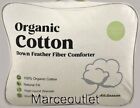 New ListingPureDown Organic Cotton Down Feather Fiber All Season Comforter QUEEN Ivory