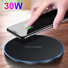 30W  Fast Wireless Charger Charging Pad Mat For iPhone Samsung Android Phone