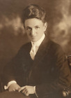 QG Photo 1920's Handsome Man Portrait Suit *Torn Rip