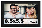8.5x5.5 Frame Black Picture Frame  Modern Photo Frame UV Acrylic, Acid Free Back