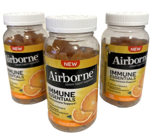 Airborne Immune Support Gummies 400mg  BIG~132ct *Fast Free Shipping* 🍊Orange🍊