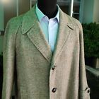 Vtg 1950s Harris Tweed Overcoat 40 Raglan Alexandre Made England Milium Liner