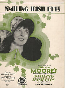 Smiling Irish Eyes, by Herman Ruby and Ray Perkins, 1929 Sheet Music