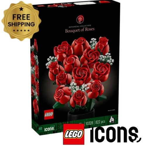 Lego 10328 Flower Bouquet of Roses New Released 2024 (Limited Quantity)free ship