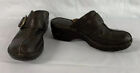 Born Bolo Women's Brown Leather Slip On Casual Clogs Mules Wedge Shoes Sz (7)M