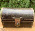 Vintage Handcrafted Wood Trinket/Treasure Box Hinged Dome Lid Box