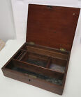 J. Barnard & Son London Mahogany Wood Box For Velvotint Powder Colours Antique