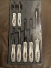 Snap-on Tools 7pc PEARL WHITE Hard Grip Combination Screwdriver Set SDDX70APW
