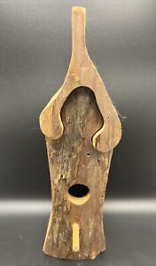 One of a kind handmade cedar wooden bird house Puzzle Design Unused New Cond. A1