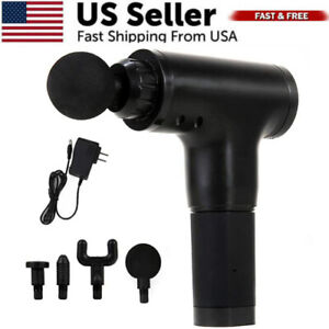 Massage Gun, Muscle Deep Tissue for Athletes, Portable Percussion with 4 Heads