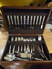 Silver Flutes Sterling Flatware 61 pc Service for 12 Towle Wood Case
