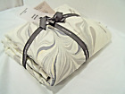 West Elm Tencel Fabric Feathers Feather Marble King Cal King Duvet Cover New