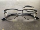 Calvin Klein Men's Eyeglasses Charcoal Horn Metal Rectangular Frame CK18124 018