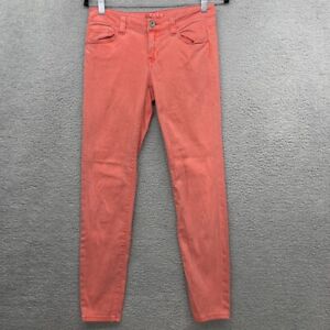 Cabi Womens Jeans Skinny Orange Canvas Denim Cotton Stretch Pockets Size 2
