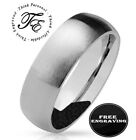 Men's Custom Engraved Silver Wedding Ring - Personalized Handwriting Ring