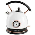 New Listing1.8 Liter Half Circle Electric Tea Kettle with Thermostat in White