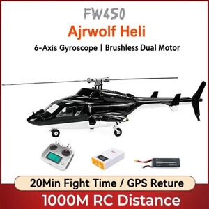 Fly Wing Air-wolf FW450 V3 6CH Scale RC Helicopter RTF H1 Flight Control GPS Toy