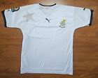 Ghana National Soccer Team Jersey M White Puma Black Star Flag Cup of Nations