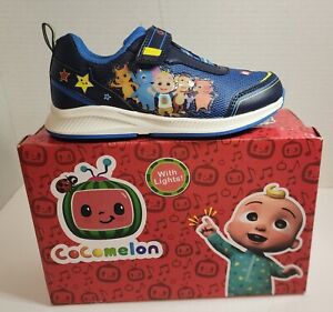CoComelon Boys Light Up Athletic Tennis Shoes Sneaker Toddler Size 12 NIB NWT