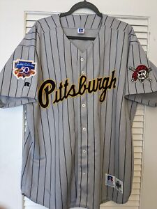 Vintage 1997 Russell Athletic Pittsburgh Pirates Road Jersey - Sz 52