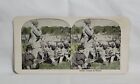 Antique Stereo View Card Indian Troops In France Military Hand Colored 1900's