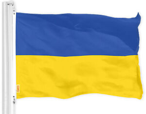 G128 Ukraine Ukrainian Flag 2x3 Ft LiteWeave Pro Series Printed 150D Polyester