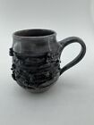 Vintage Gilt Island Art Lava Handmade Ceramic Mug / Coffee Cup Signed