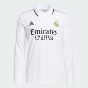 ADIDAS REAL MADRID AUTHENTIC MATCH LONG SLEEVE HOME JERSEY 2022/23